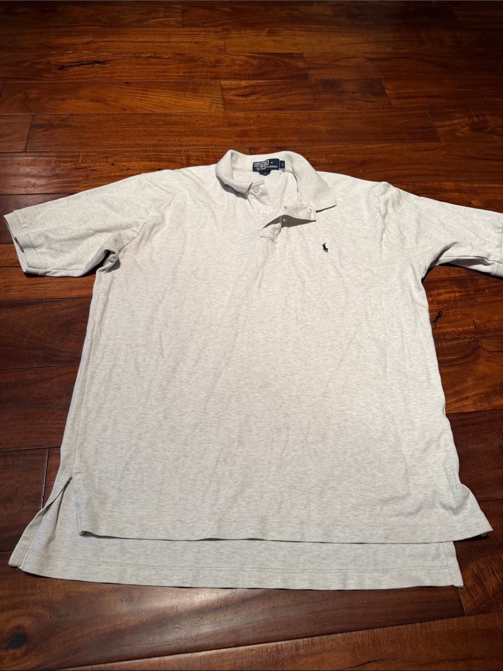 Ralph Lauren Light Gray Men's Polo with Navy Pony